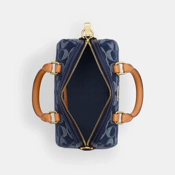 Mini Rowan Crossbody Bag In Signature Denim - Picture 4 of 16